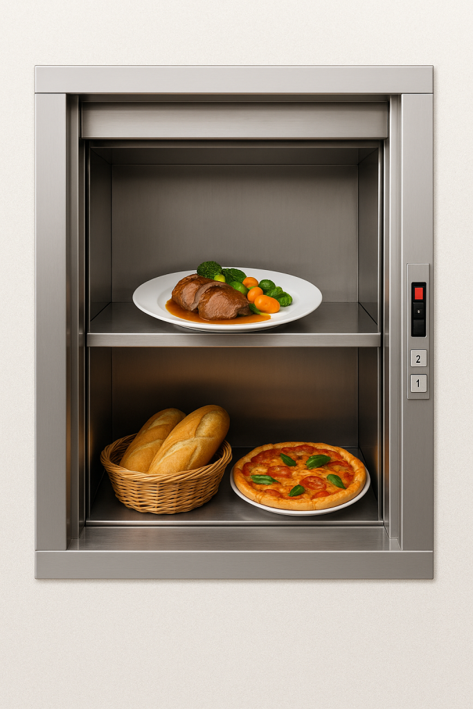 iki duraklı yemek asansörü